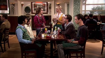 FIRST TIME Penny serves guys at The Cheesecake Factory - The Big Bang Theory