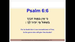 Psalm 6 with English text - תהילים פרק ו, נוסח ספרדי ירושלמי