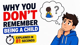 Why You Don’t Remember Being A Child. Explained in 81 seconds 