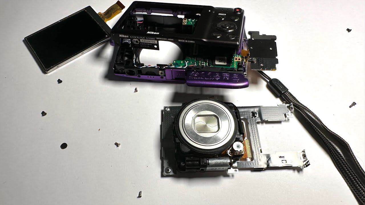 Nikon Coolpix s3300 Removing the lens - YouTube