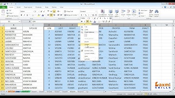 MS Excel Important Text Functions In Telugu || Trim, Len, Rept Functions