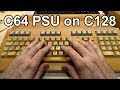 C64 power supply on the yellowest C128 in the world