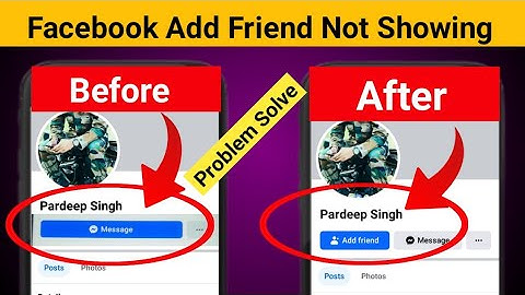 facebook par add friend ka option nahi aa raha | Facebook add friend option not showing