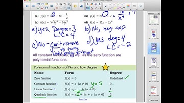PreCalc Video Notes 2.1a
