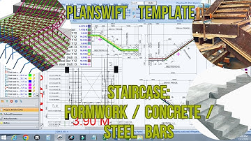 How to customise and calculate staircase FORMWORK | STEEL BAR | CONCRETE:  PLANSWIFT TEMPLATE - 15