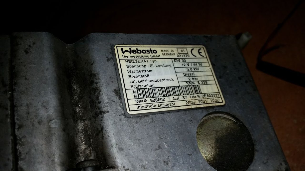 asto DW50 Parking heater In Mercedes Vito YouTube