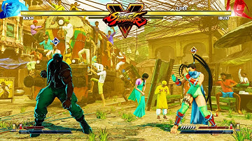 Street Fighter V Nash vs Ibuki CPU vs CPU AI vs AI (hardest difficulty level)