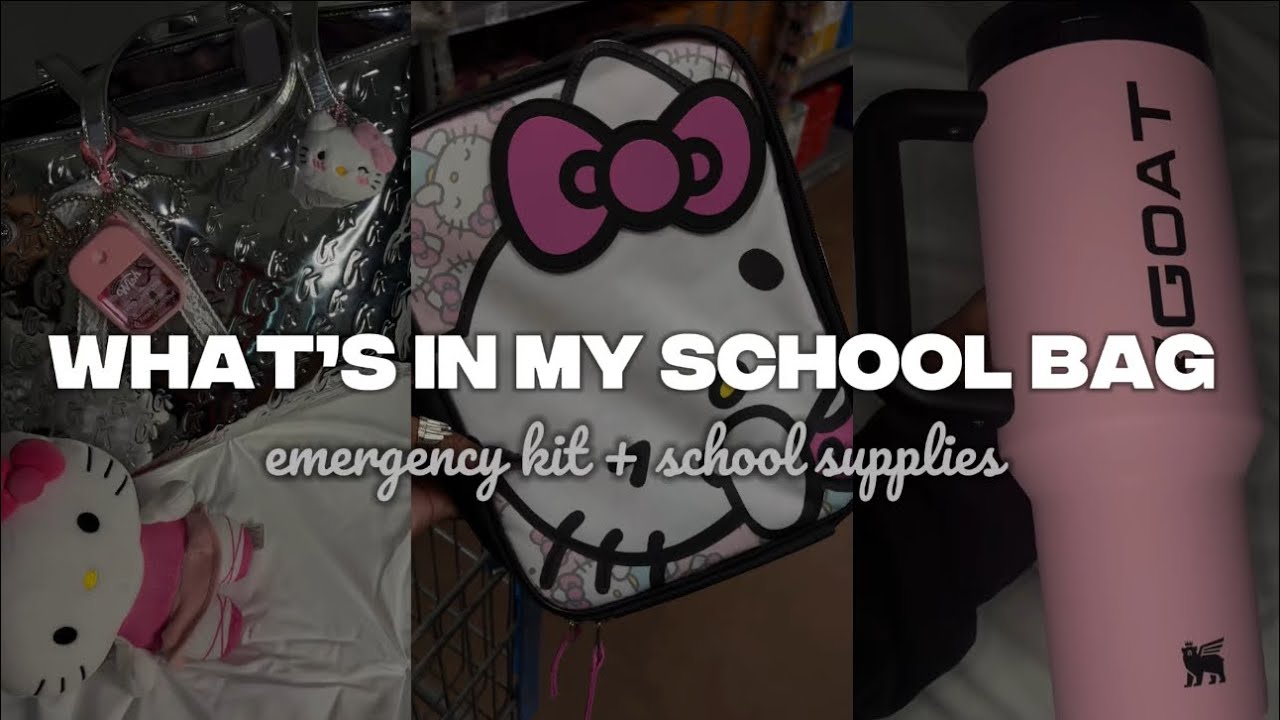 WHATS IN MY SCHOOL BAG | emergency kit , hygiene bag , etc 