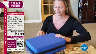 Flipo 2piece Small   Large Battery Organizer   Storage C...