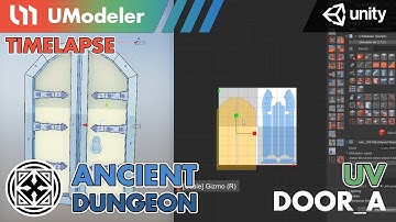 3D Modeling in Unity - Timelapse of Unwrapping a Door in the  Ancient Dungeon with UModeler