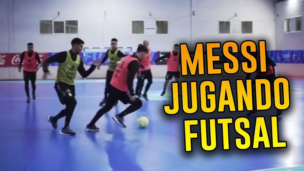 Messi jugando Futsal con Selección - YouTube
