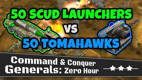 50 GLA Scuds VS 50 USA Tomahawks | C&C: Generals Zero Hour