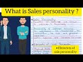 what is Sales personality ? || Elements of salespersonality ( easy explanation ✅😄) #bba #mba
