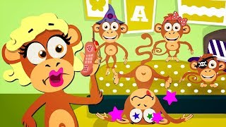 Five Little Monkeys | + More Super Simple Songs & Nursery Rhymes