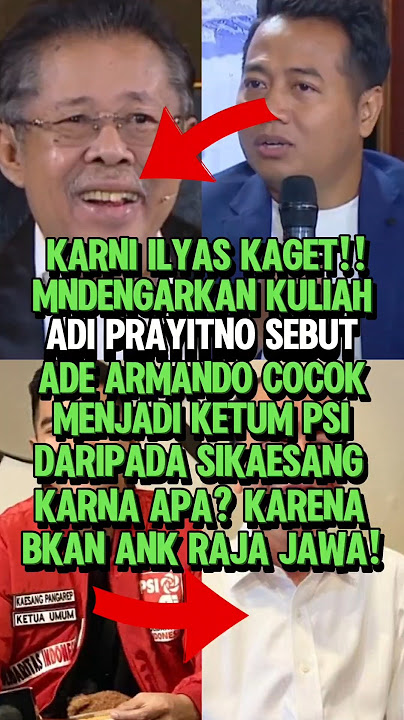 KARNI ILYAS WAS SHOCKED!! HEARING ABOUT ADI PRAYITNO'S FREE LECTURE #shorts #adiprayitno #karniilyas
