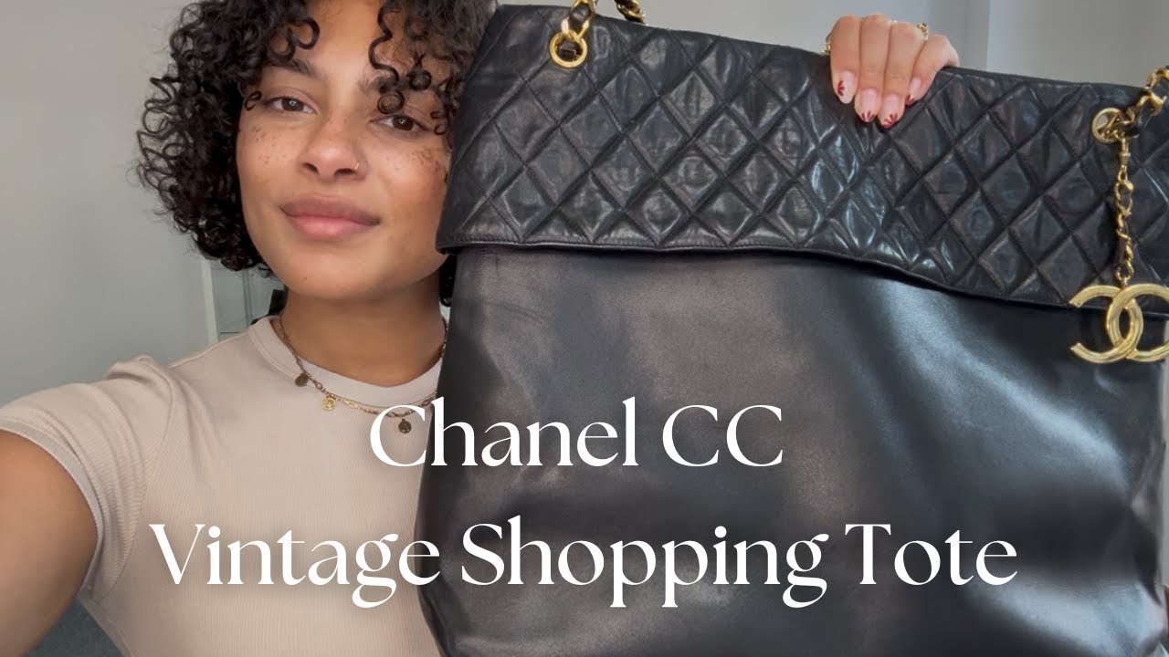 Chanel Vintage CC Shopping Tote Review - YouTube