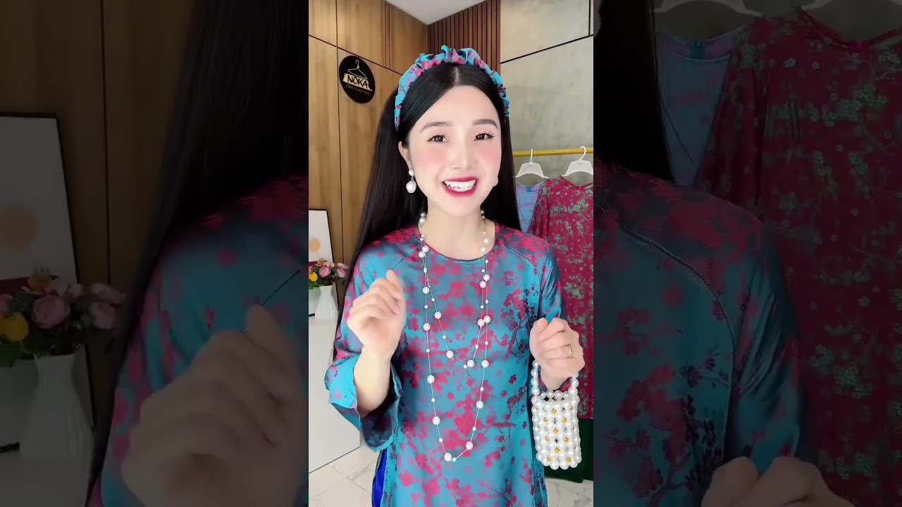 [375K/BỘ] ÁO DÀI LỤA GẤM TƠ TẰM AD428 NOKA|Đặt hàng ☎️035.272.4567