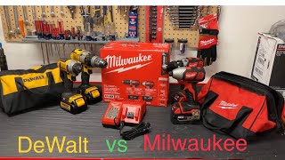 Milwaukee vs DeWalt Hammer drill &amp; impact combo comparison