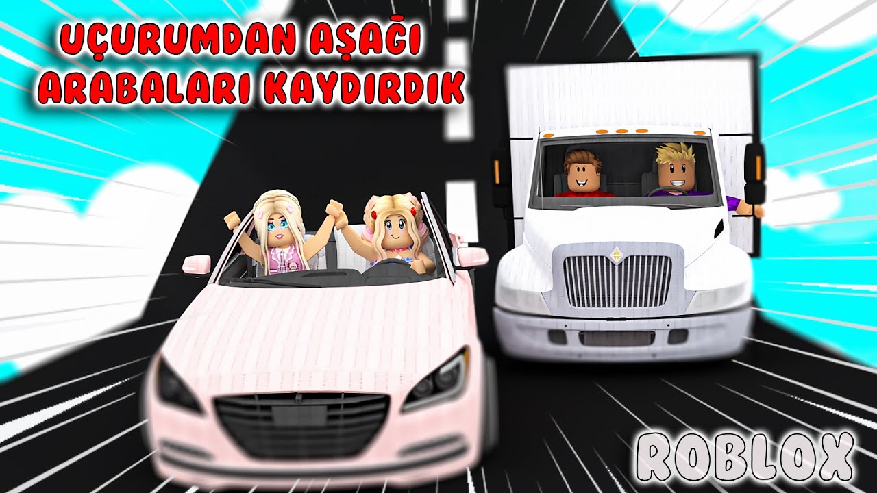 😂 UÇURUMDAN AŞAĞI ARABALARI KAYDIRDIK !😱👉🚗 | ROBLOX