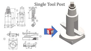 Single Tool Post using SOLIDWORKS | Parts and Assembly | SOLIDWORKS tutorials for beginners