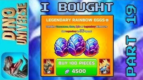 DINO UNIVERSE - I bought 100 legendary rainbow eggs - [PART19] - Android gameplay