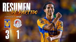 Resumen Liga Mx Tigres 3-1 Atlético De San Luis Jornada 17 Apertura 2025