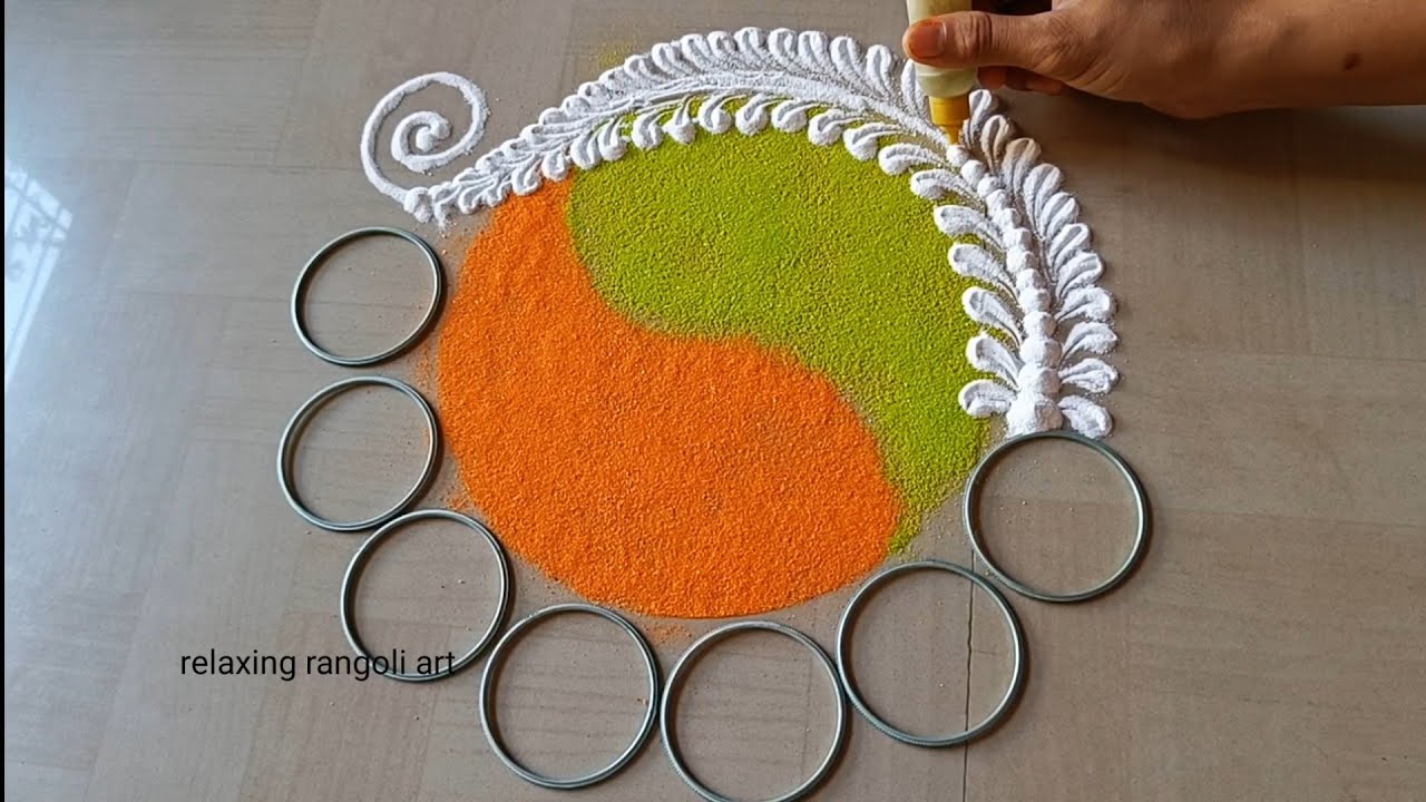 #859 rangoli designs using bangles |relaxingvideo | satisfyingvideo ...