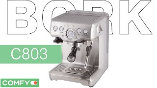 Bork C803 - рожковая кофеварка в металлическом корпусе - Видеодемонстрация от Comfy
