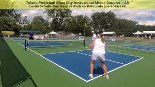 Toledo Pickleball Glass City Invitational-Mixed Doubles – 4.5 Schuh-Kerr v Rokicsak-Rokicsak