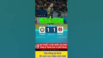 Đông Á Thanh Hóa vs Hải Phòng l Kết quả trận tứ kết 2 cúp Quốc Gia 2014 #cupquocgia #nationalcup