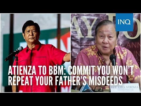 Atienza to Marcos Jr.: Commit you won’t repeat your dictator father’s misdeeds