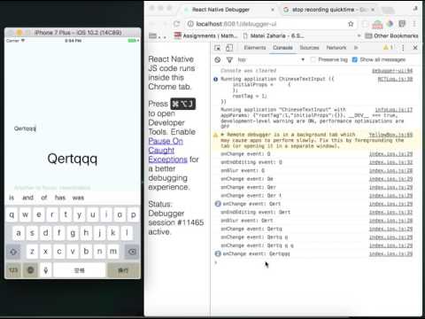A reproduction of a possible bug with Chinese input method and the TextInput in React Native