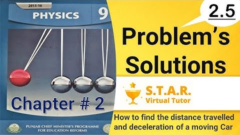 Problem# 2.5 | 9th Class | Physics | Numerical in Urdu |How to find distance and deceleration of Car