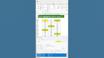 Excel Trick ✨ | Sum Highlighted Cells in Excel 🎨 | Easy Formula & Shortcut #exceltips #excelshorts