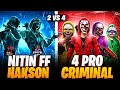 Indias top 1 criminals vs nitin ff and hakson pro gaming  ghost criminal gameplay   free fire