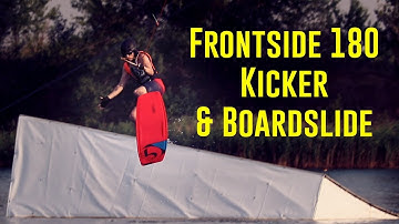 Beginner Wakeboard Tricks [180 KICKER & BOARDSLIDE]