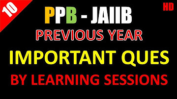 JAIIB Study Material Principles and Practices of Banking Live Class Previous Year Questions