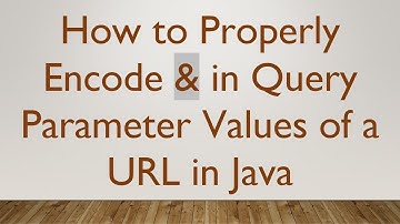 How to Properly Encode & in Query Parameter Values of a URL in Java