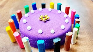 Satisfying video | How to make rainbow cake using kinetic sand ⌛⏳⏳ | ASMR |