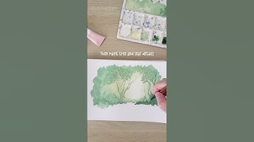 Tutorial | Paint a Forest with Gouache #art #painting #gouache #howto #tutorial #howtopaint