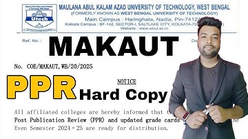 MAKAUT PPR Result Hard Copy Distribution Started 👍