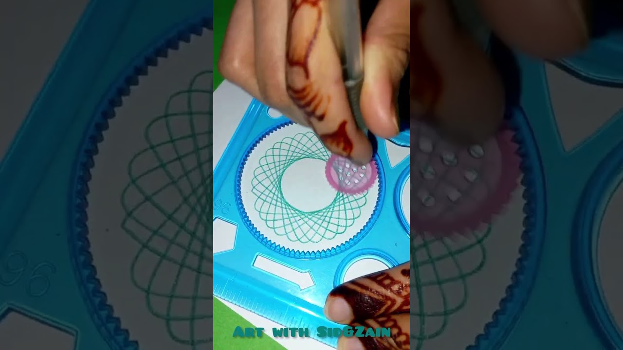 Amazing Spirograph design💚🖤 