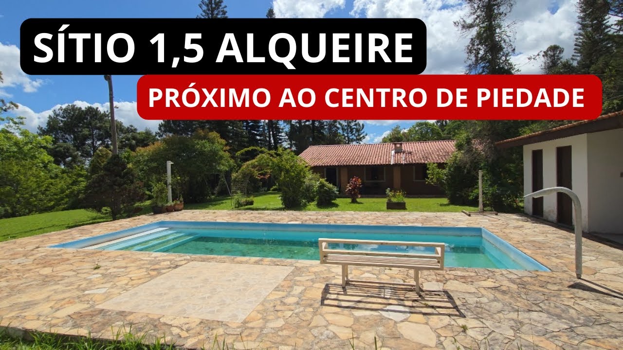 VENDO SÍTIO 36.300 m² próximo ao centro de PIEDADE -SP, R$ 800 mil