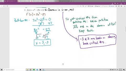 Lecture Video for Section 4 1 Critical Values, Function Direction, and Extrema