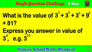 Primary School Math Olympiad - Single Question Challenge, 5 Minutes.