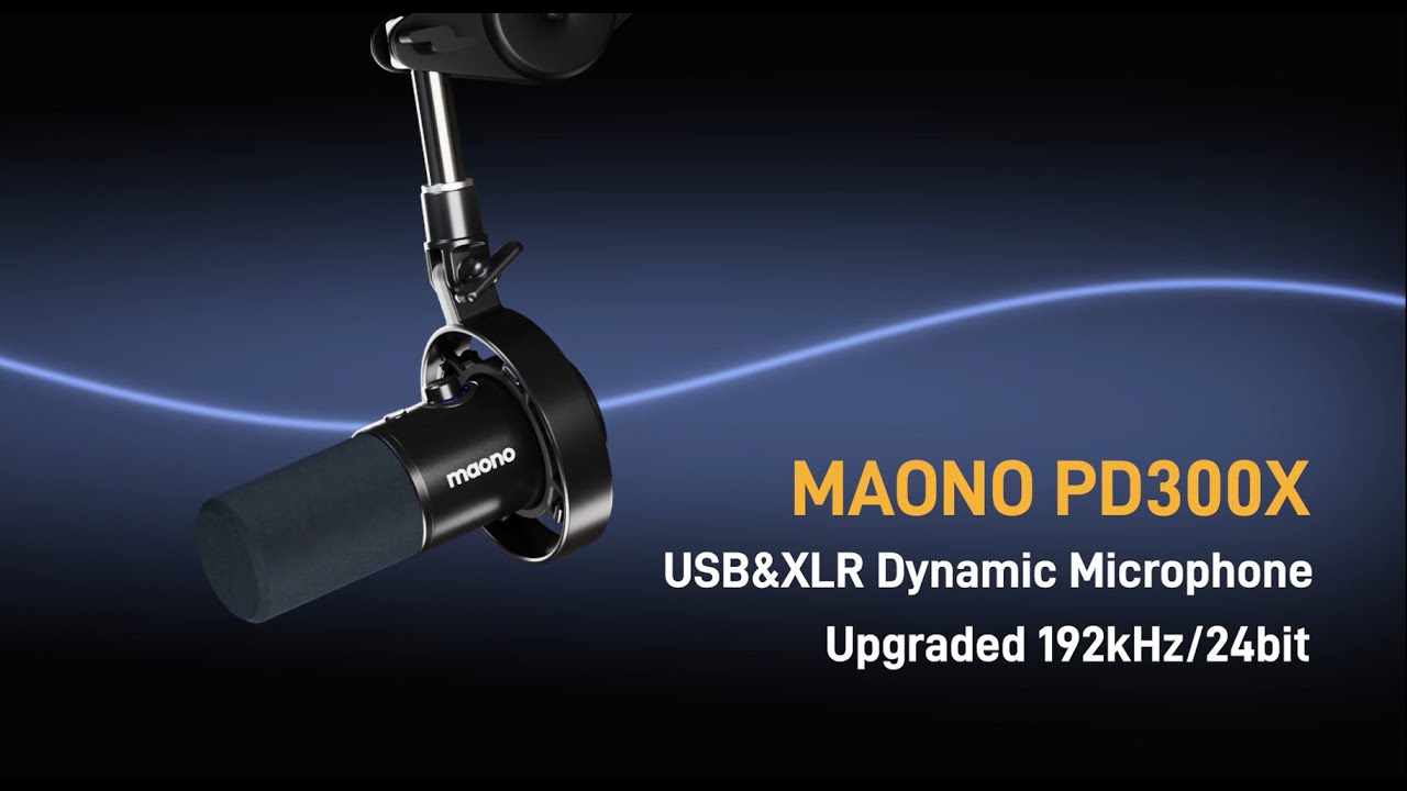 🎙 Micrófono dinámico MAONO PD300X USB/XLR: ¡tu compañero de podcast definitivo!