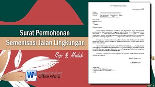 Surat Permohonan Semenisasi Jalan Lingkungan