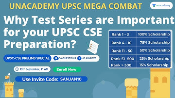 Why Test Series are Important for your UPSC CSE Preparation | 19th Sept @11 AM | Use Code - SANJAN10