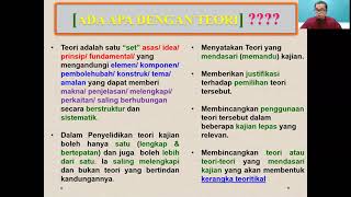 8 Ramadhan: Ada Apa Dengan Teori Penyelidikan ?