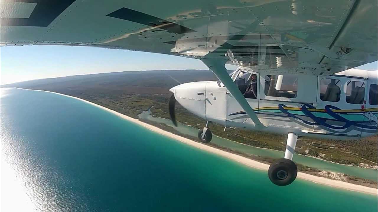 Air Fraser Island flight from Hervey Bay to Orchid Beach YouTube